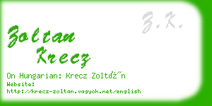 zoltan krecz business card